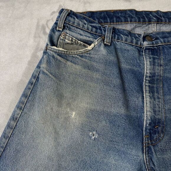 Levis Orange Tab 505 Jeans Mens 40x32 20505 USA Distressed 80s Measures 38x29 - Picture 2 of 15